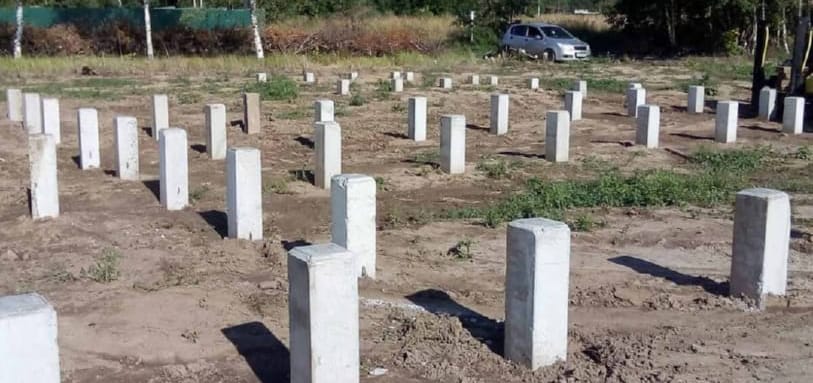 Фундамент на забивных ЖБ сваях